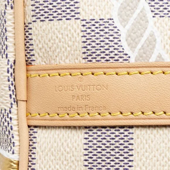 Louis Vuitton Limited Edition Damier Azur Nautical Speedy Bandouliere 25 Satchel - Picture 8 of 11